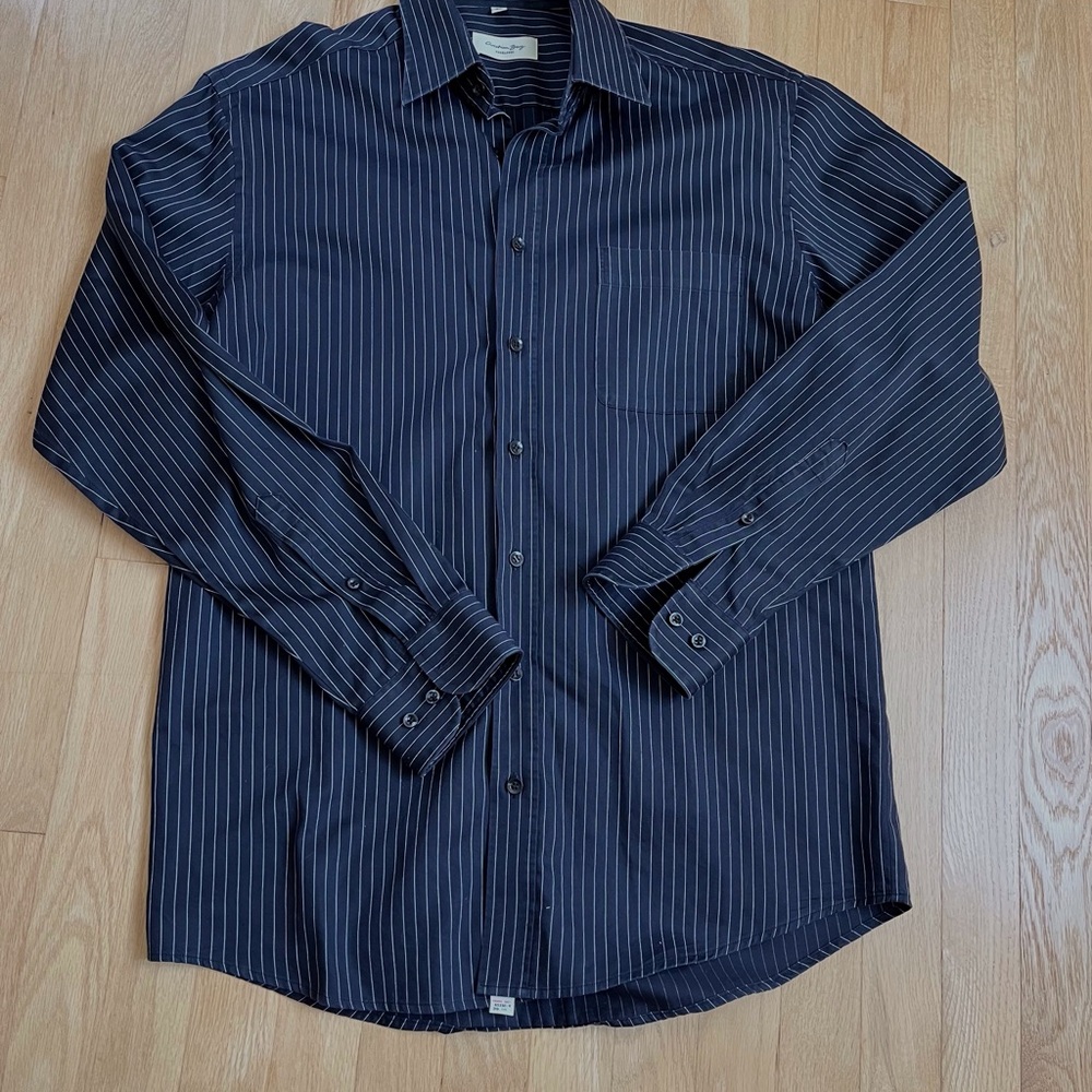 Men's Black Christian Berg Striped Shirt